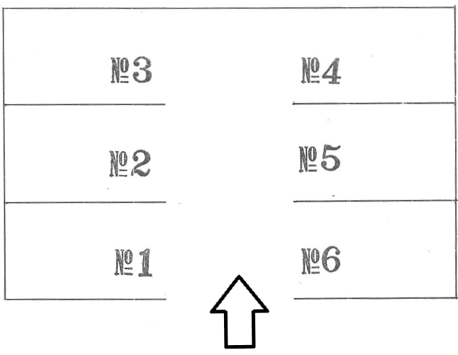 菅原町パーキングの駐車配置図