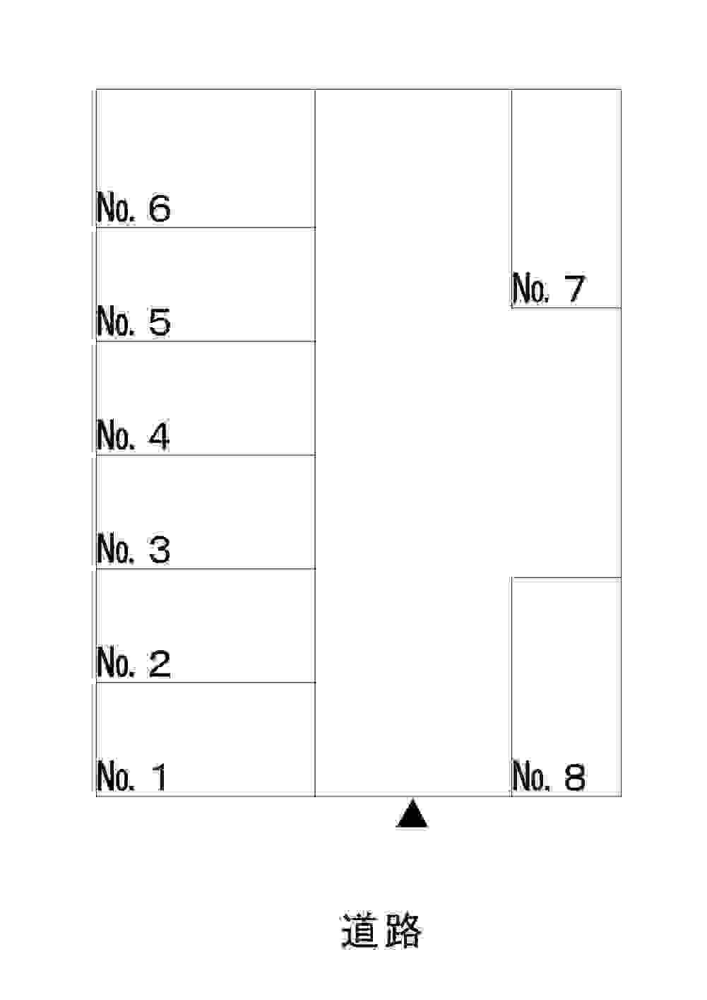 紫原6丁目駐車場の駐車配置図