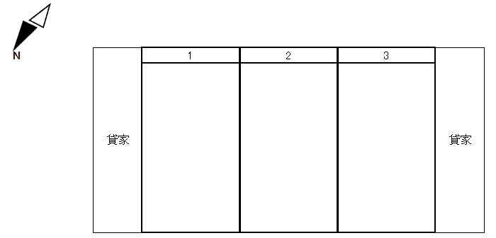 網川原第3駐車場の駐車配置図