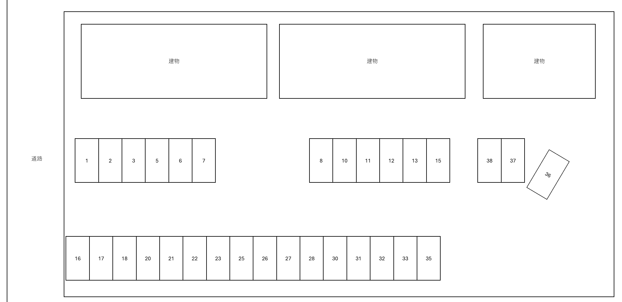 コスモウィングⅠの駐車配置図