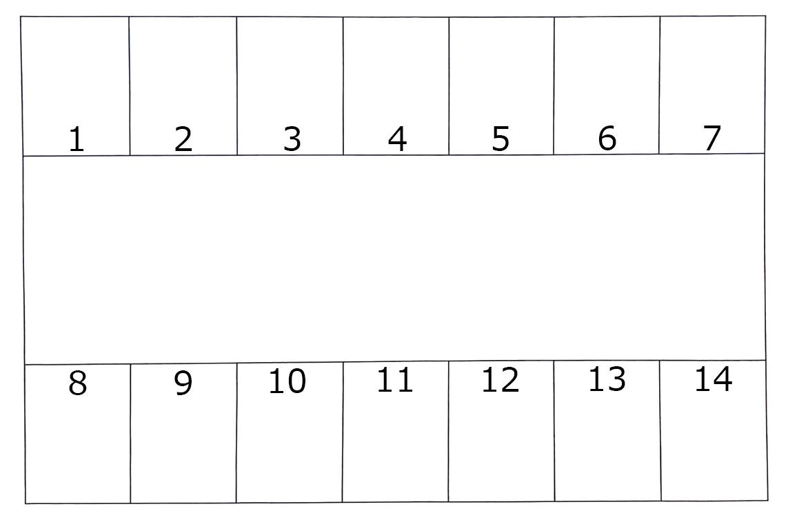 新井町 515-18 (一部)駐車場の駐車配置図