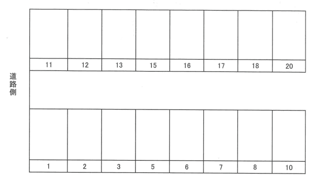 神宮寺M2パーキングの駐車配置図