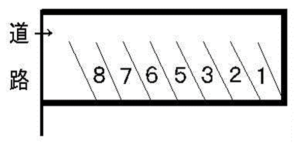 平岡駐車場の駐車配置図