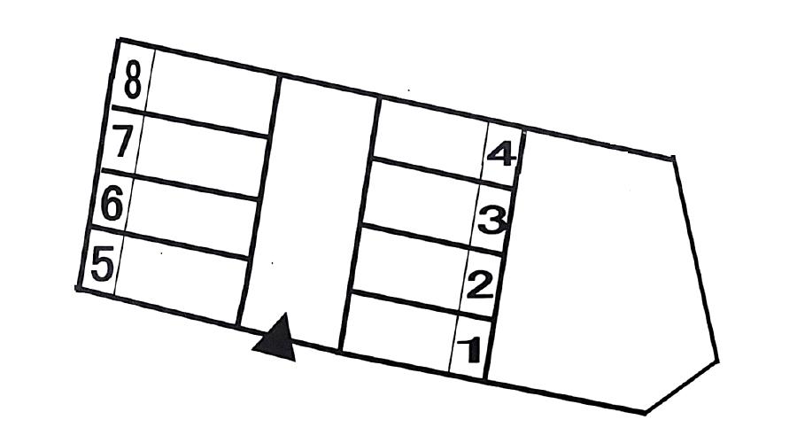 浅海Pの駐車配置図