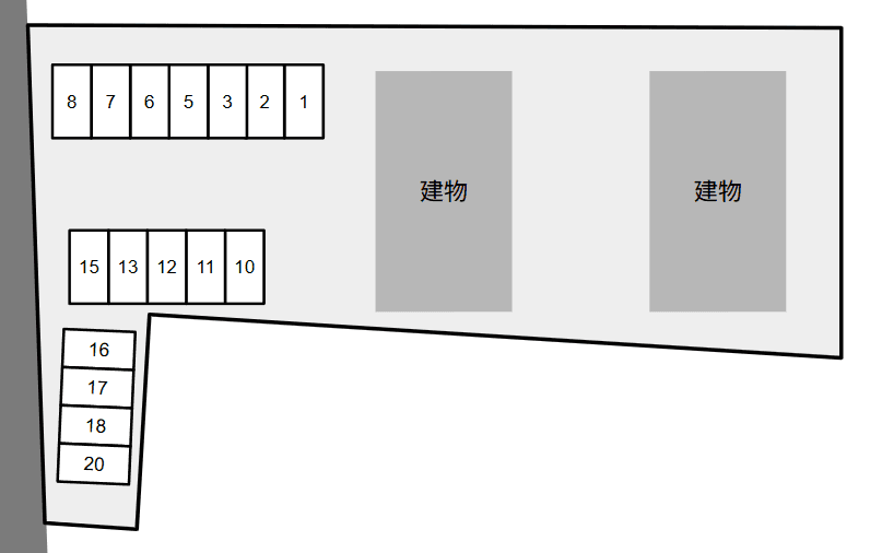 Primrose A・B別駐車場の駐車配置図