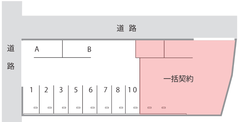 二口町駐車場の駐車配置図