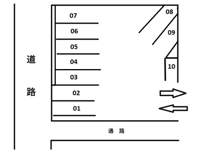 K'z parkingの駐車配置図