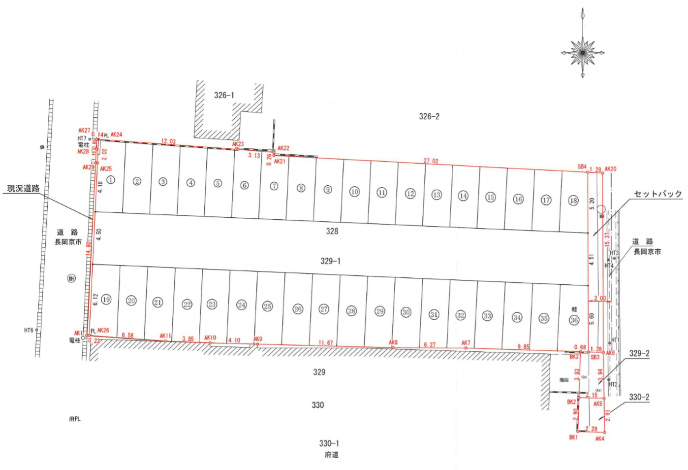 阪神モータープールの駐車配置図