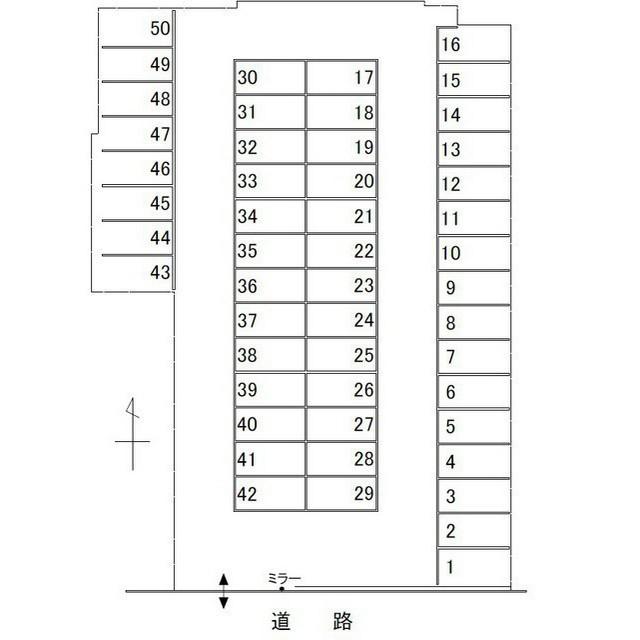 芳斉2丁目K駐車場の駐車配置図