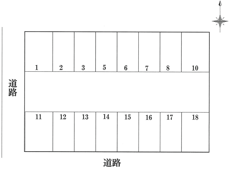 元町 柏木駐車場の駐車配置図