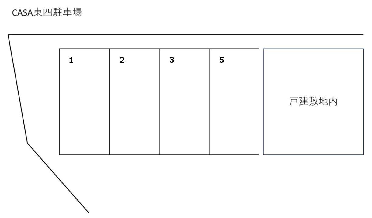 CASA東四駐車場の駐車配置図