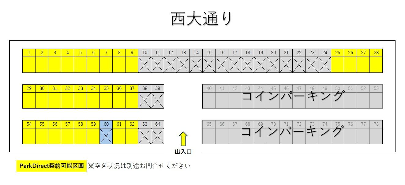 ヨシハナ東新井駐車場の駐車配置図