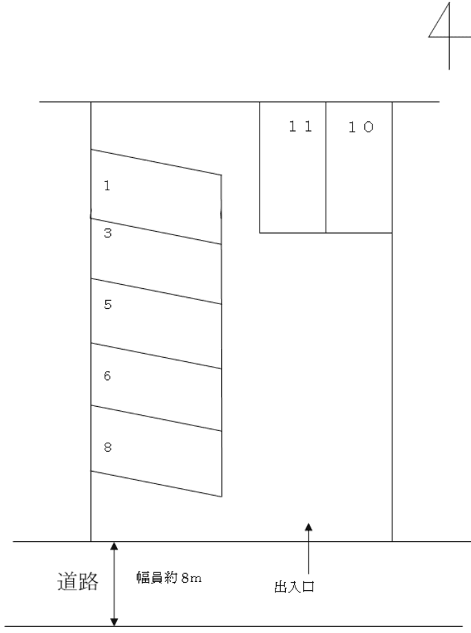 215駐車場の駐車配置図