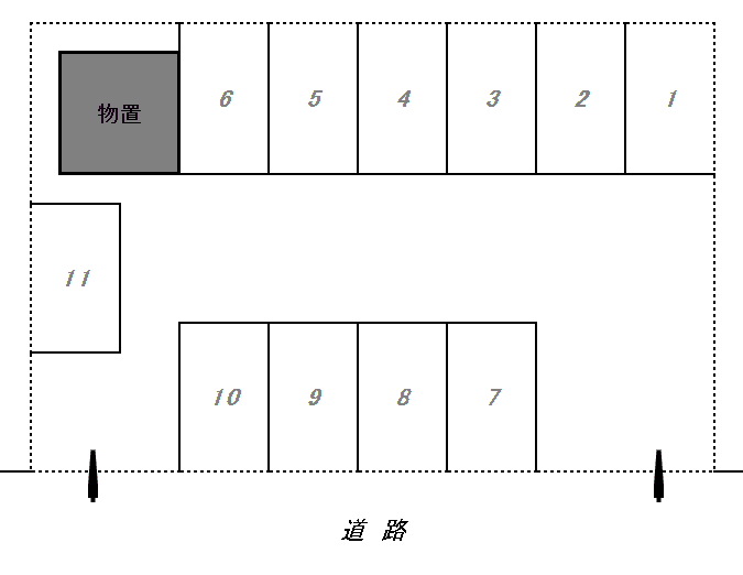 斎藤駐車場の駐車配置図