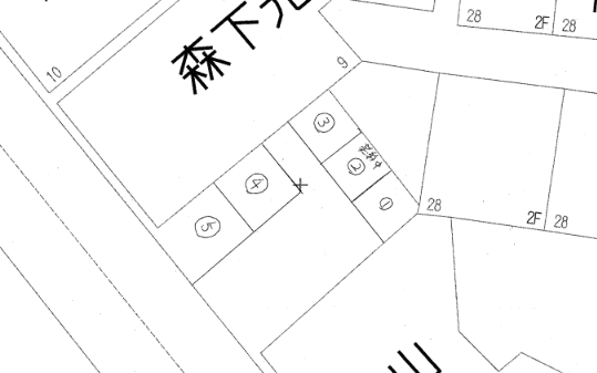 西大寺中月極駐車場の駐車配置図