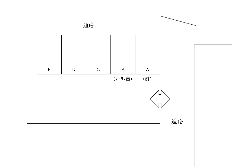カワイ駐車場の駐車配置図