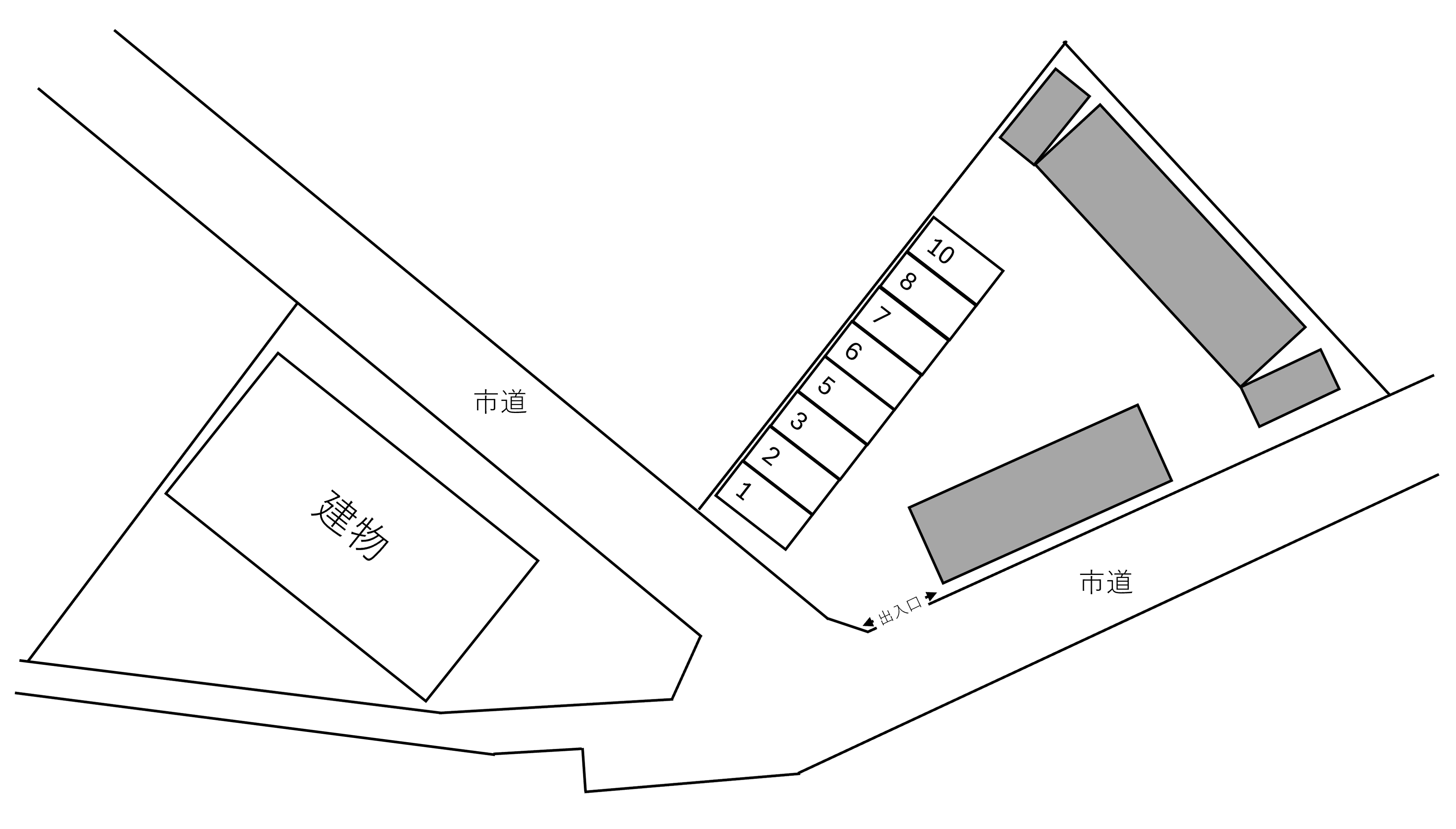 ロジュマン・ジャンティ 敷地外駐車場の駐車配置図