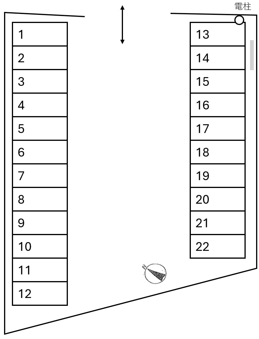 加藤セン駐車場の駐車配置図