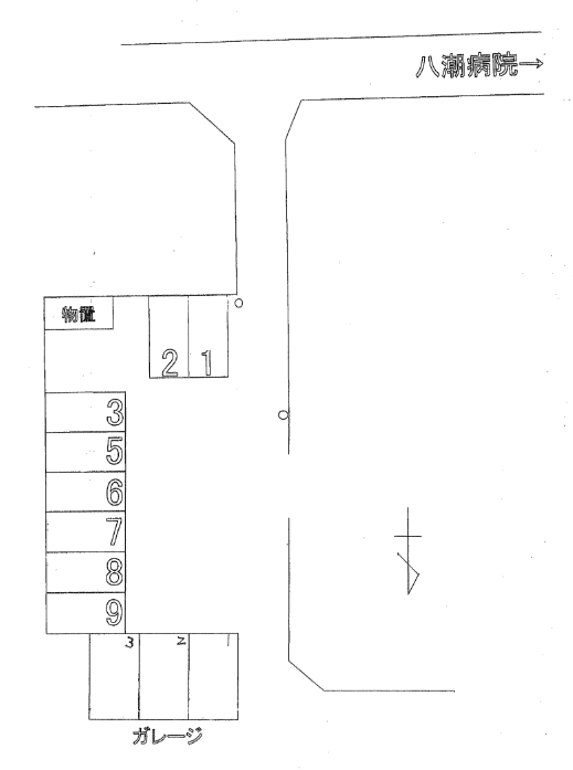 堀井駐車場の駐車配置図