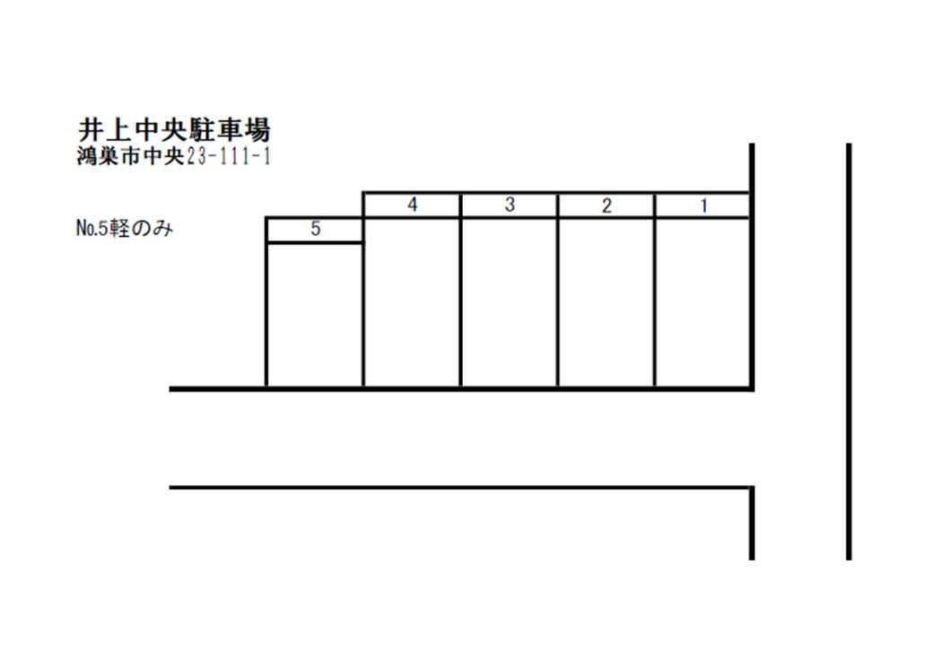 井上中央駐車場の駐車配置図