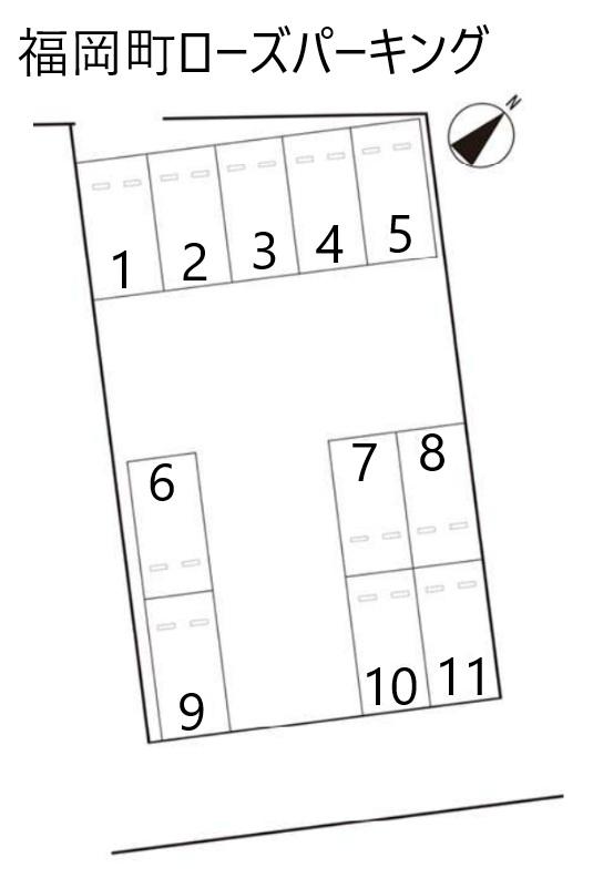 福岡町ローズパーキングの駐車配置図