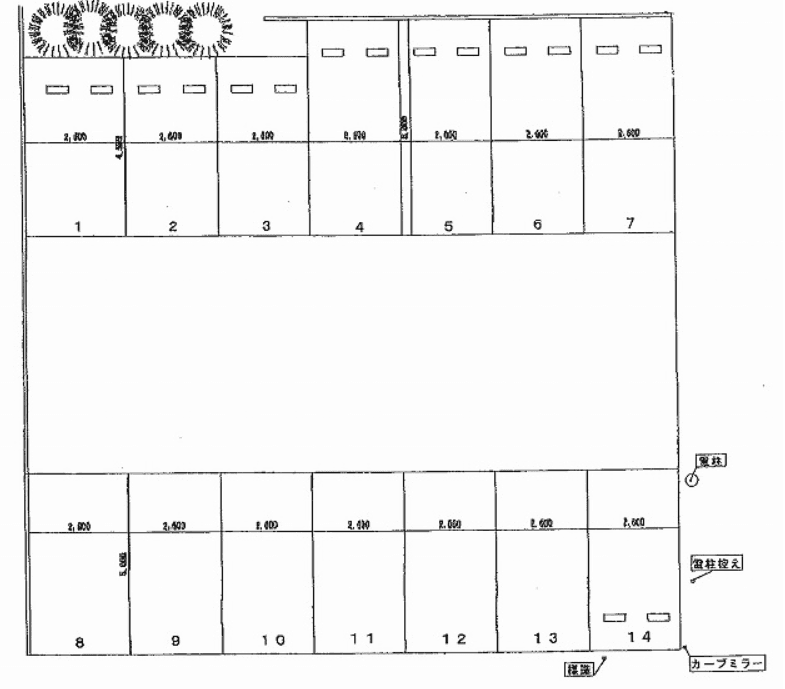 宮田大黒町Ⅱパーキングの駐車配置図