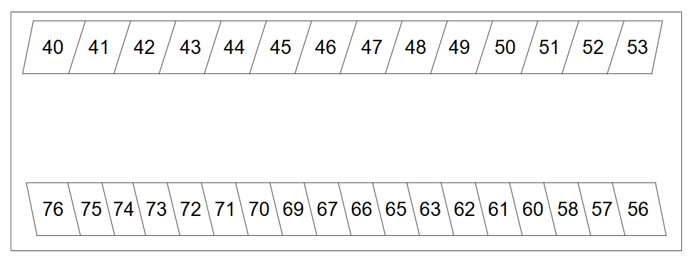 泉町山上駐車場の駐車配置図