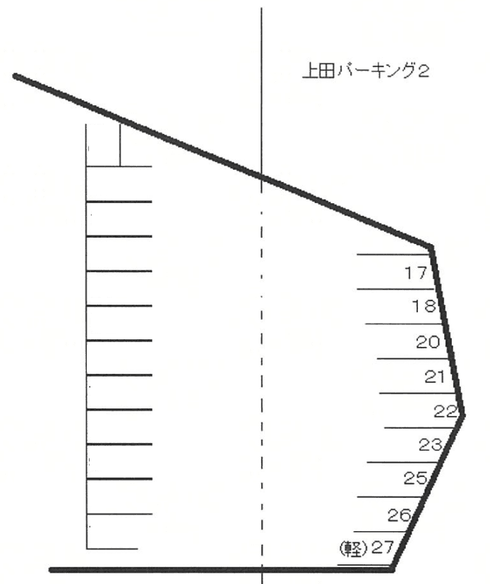 日出町 上田パーキング2の駐車配置図