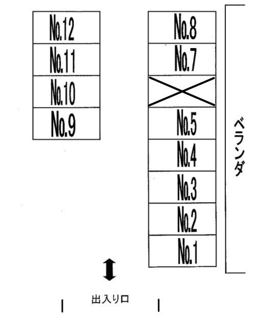 メゾンTAKIの駐車配置図