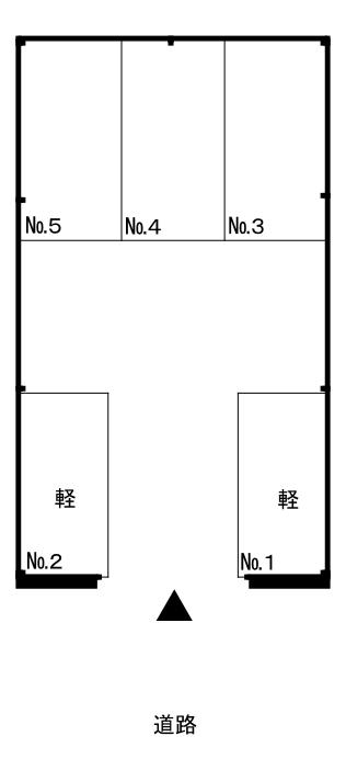 第4城南町月極駐車場の駐車配置図