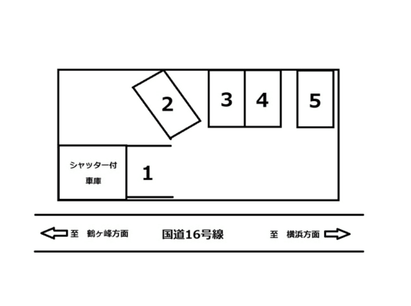 保土ヶ谷中学校下駐車場の駐車配置図