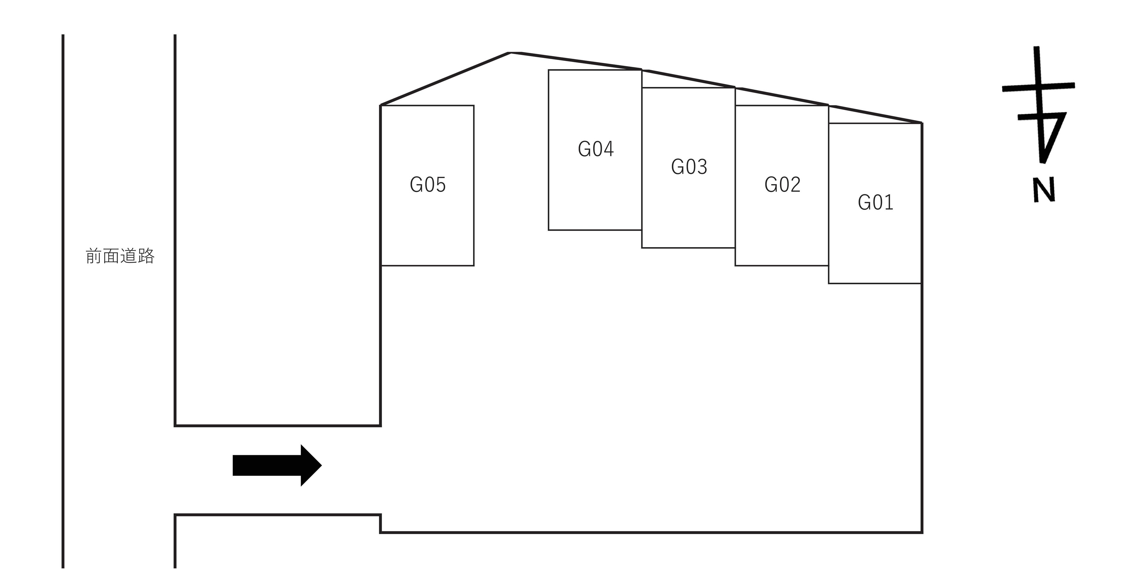 山本駐車場の駐車配置図