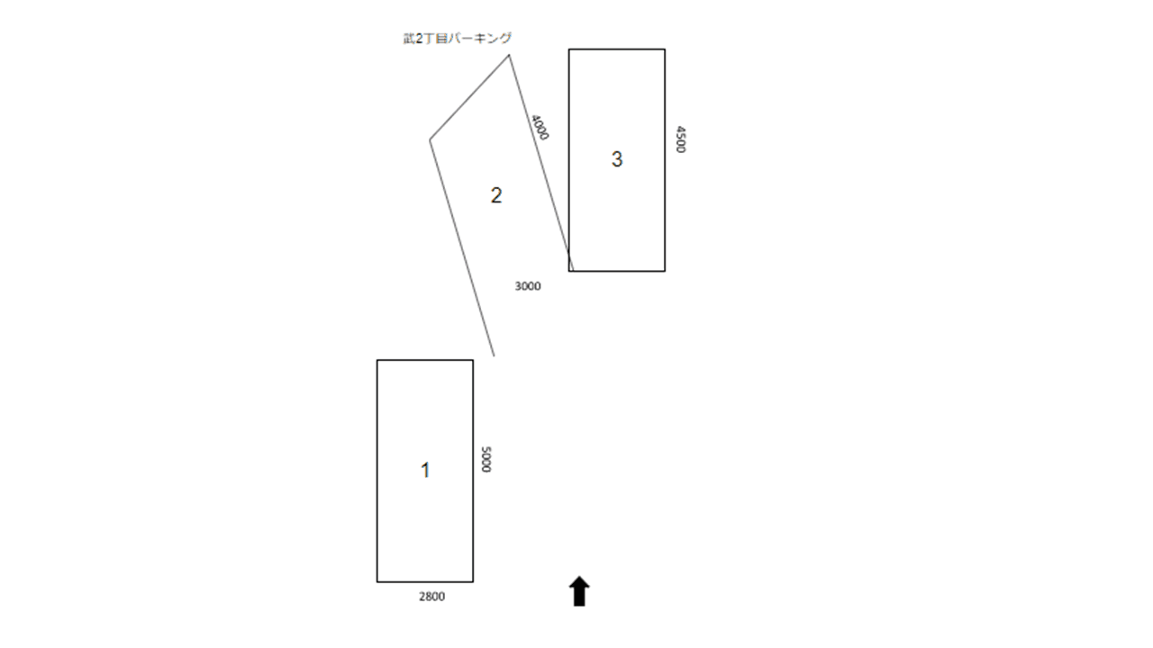 武2丁目パーキングの駐車配置図