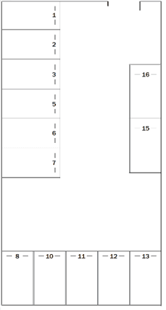 長町南三 佐竹駐車場の駐車配置図