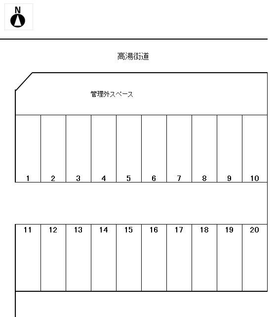 南中央パーキングの駐車配置図