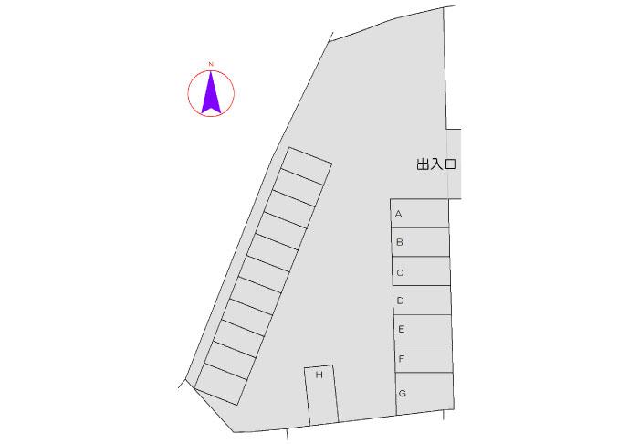 和歌山市中之島(K-中之島)の駐車配置図