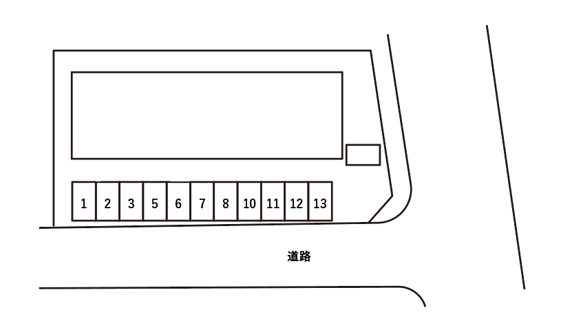 プランソレイユ 駐車場の駐車配置図