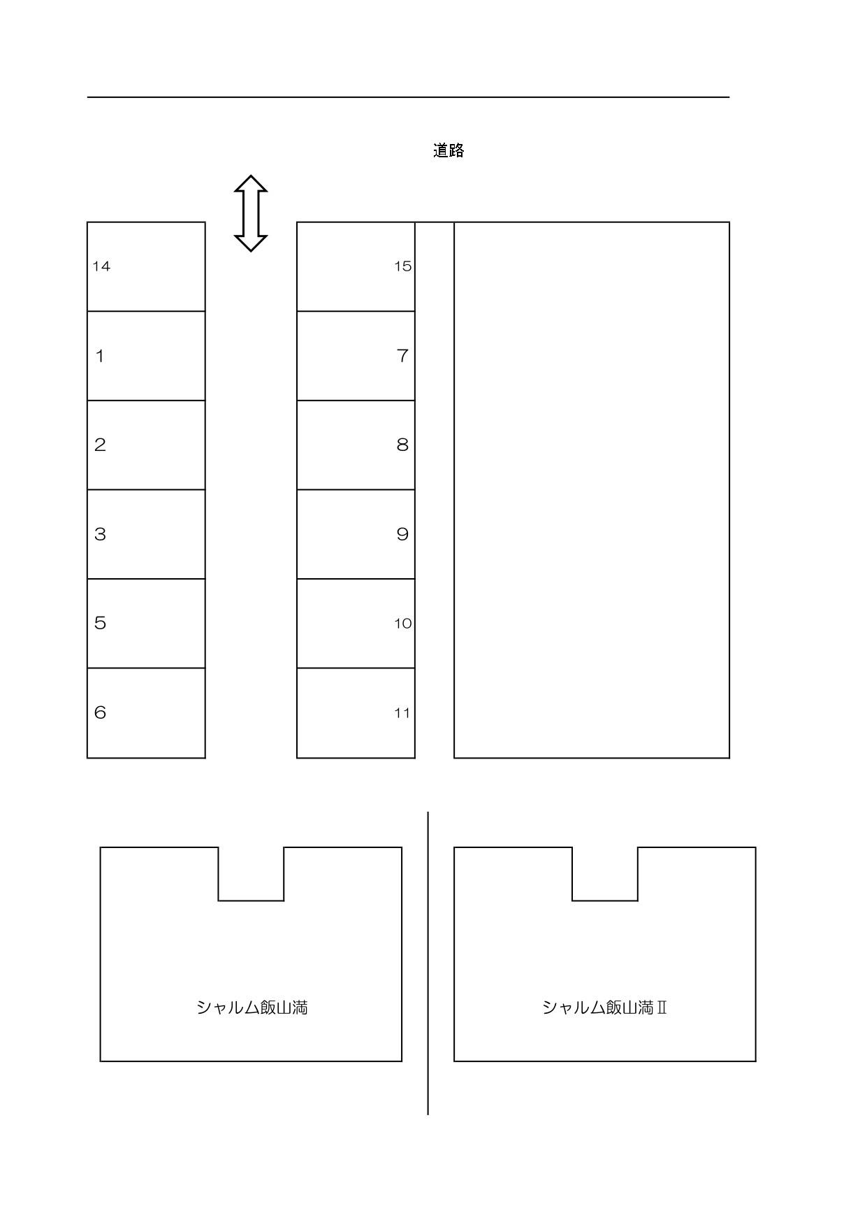 シャルム飯山満駐車場の駐車配置図