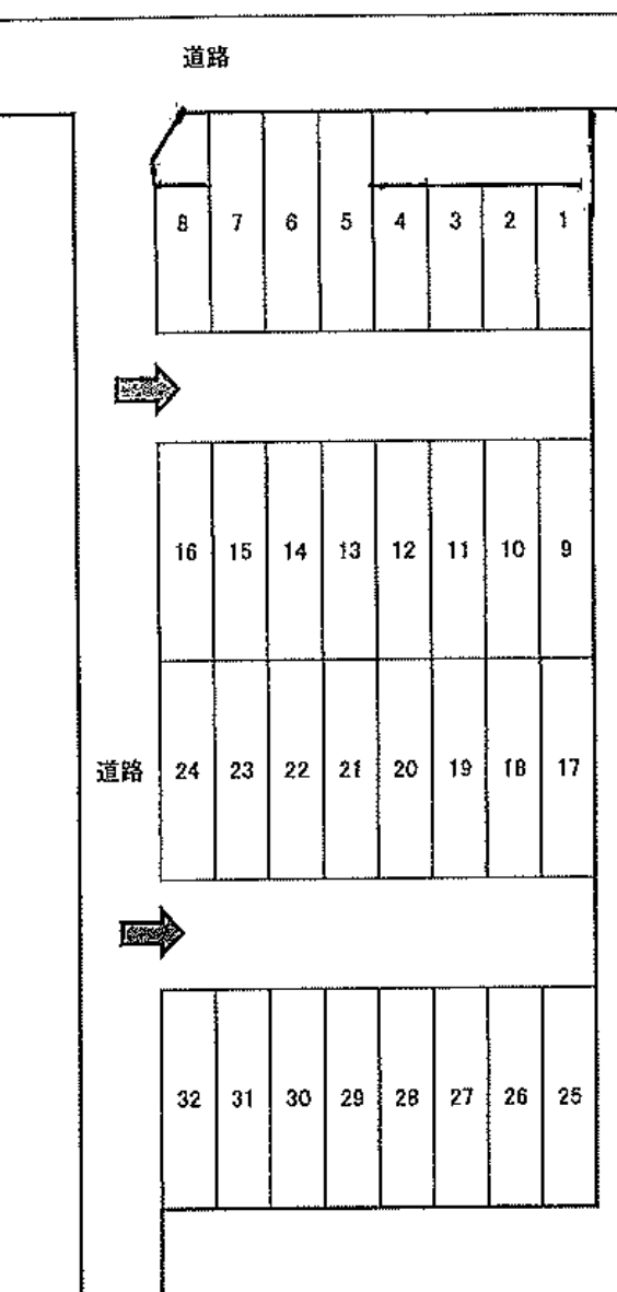 第一コデラパーキングの駐車配置図