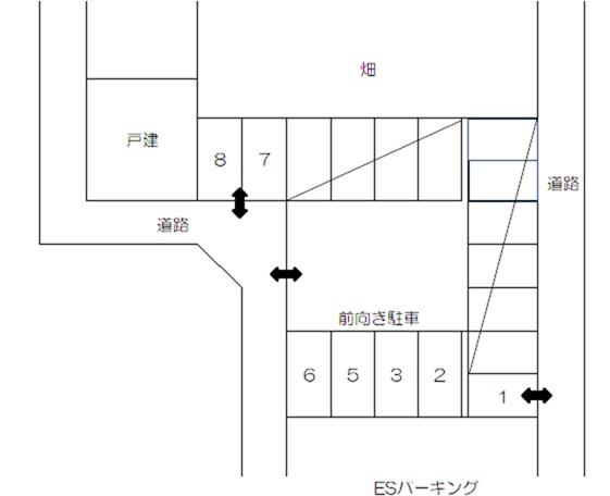 ESパーキングの駐車配置図