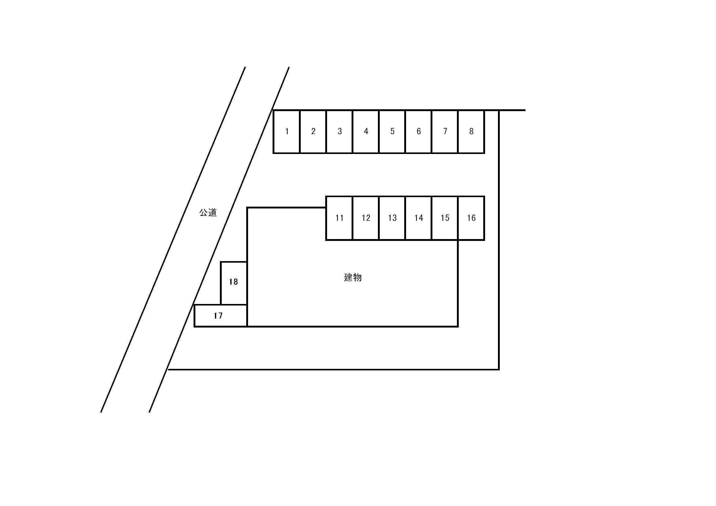 サントルベガ駐車場の駐車配置図