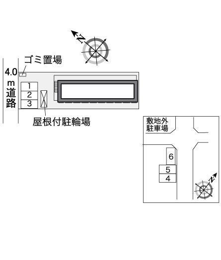 ビューハイツ(38388)の駐車配置図