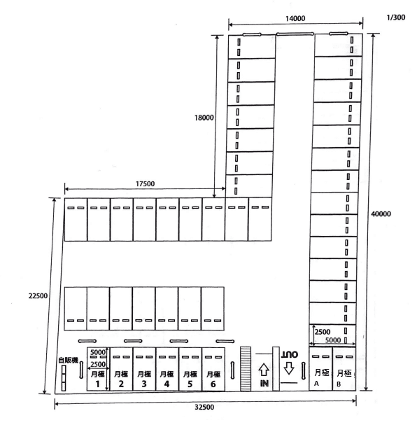 ザ・パーク大通2丁目2の駐車配置図