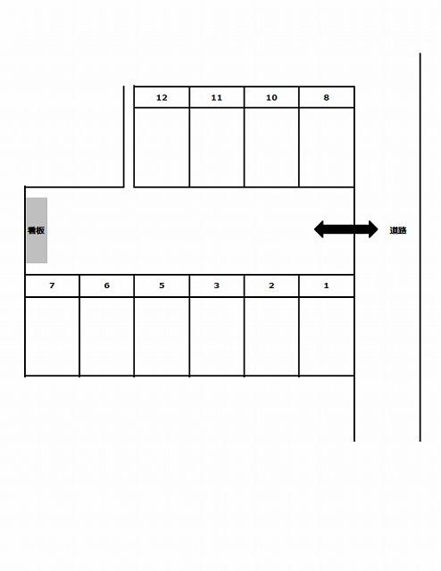 岡山町駐車場の駐車配置図