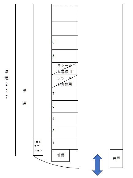 村上駐車場の駐車配置図