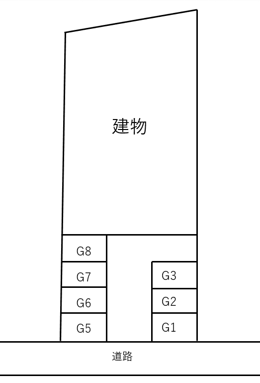 フレグランスT音羽の駐車配置図