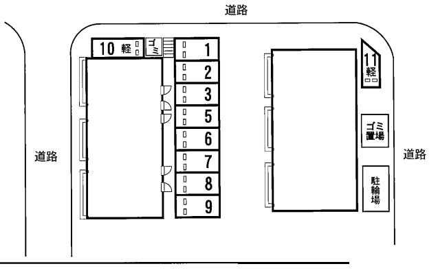 クレインゆりのき台駐車場の駐車配置図