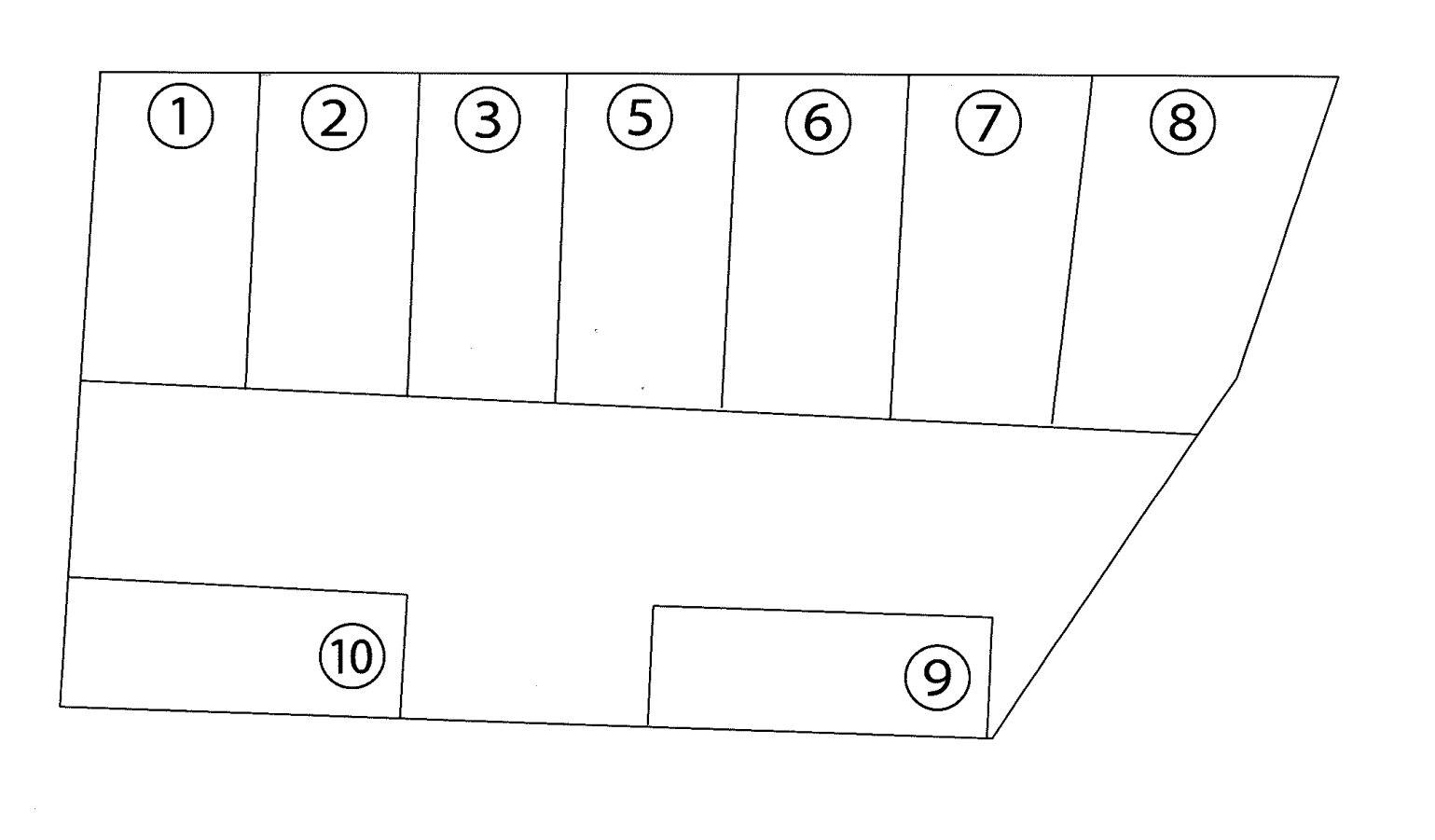 宮崎南パーキングの駐車配置図