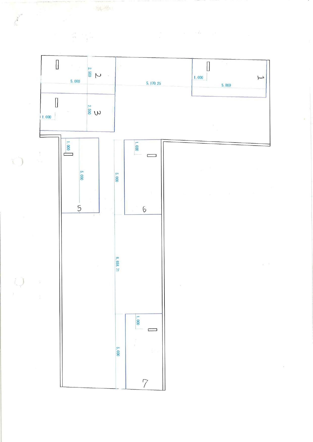 玉川町パーキングの駐車配置図