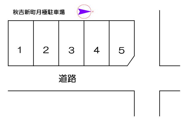 秋吉新町月極駐車場の駐車配置図